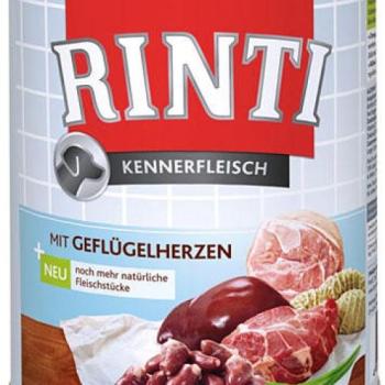 RINTI Kennerfleisch - Poultry Hearts 800 g kép