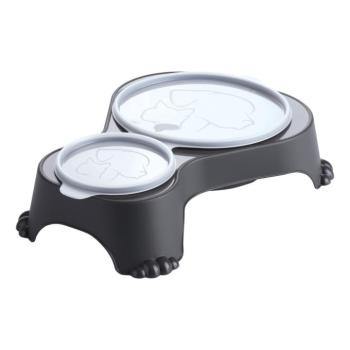 Rotho MyPet Duo Sally etető macskáknak, kutyáknak, antracit, 1000ml+280ml kép