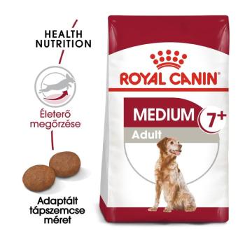 Royal Canin Medium Adult 7+ - közepes testű idősödő kutya száraz táp 15 kg kép