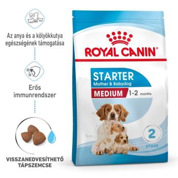 Royal Canin Medium Starter Mother & Babydog - közepes testű kölyök vemhes kutya száraz táp 1 kg kép