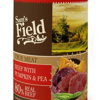 Sam's Field True Meat Beef with Pumpkin & Pea konzerves eledel 400 g kép