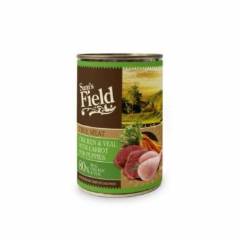 Sam's Field True Meat Chicken & Veal with Carrot for Puppies 400 g kép