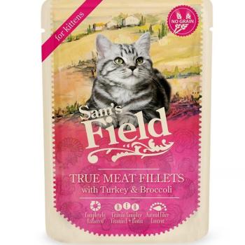 Sam's Field True Meat Fillets for kittens - Turkey & Broccoli alutasakos eledel 85 g kép