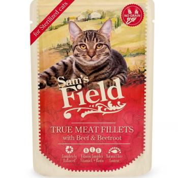 Sam's Field True Meat Fillets for sterilized cats - Beef & Beetroot alutasakos eledel 85 g kép