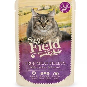 Sam's Field True Meat Fillets - Turkey & Carrot alutasakos eledel 85 g kép