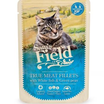 Sam's Field True Meat Fillets - White fish & Green peas alutasakos eledel 85 g kép