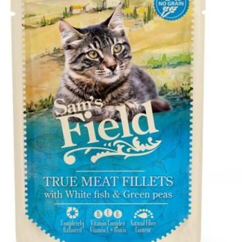 Sam's Field True Meat Fillets with white fish & green peas 85 g kép