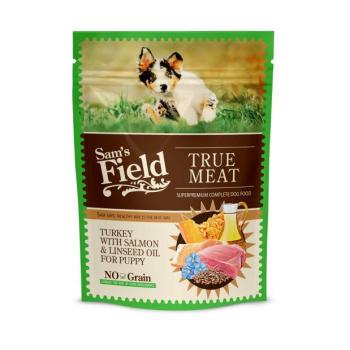 Sam's Field True Meat Turkye with Salmon & Linseed Oil for Puppy alutasakos eledel 260 g kép