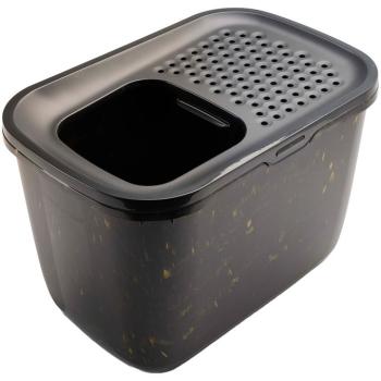 Savic Hop In Marble fekete-arany macska wc kép