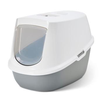 Savic Robin macska WC, világosszürke/fehér kép
