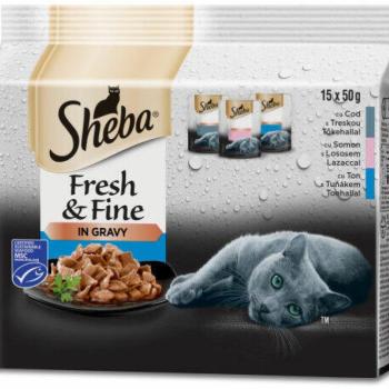 Sheba Fresh & Fine fish in gravy 15x50 g kép