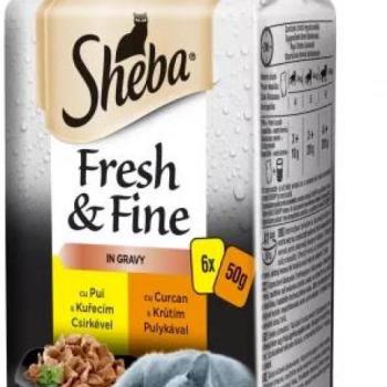 Sheba Fresh & Fine in sauce with chicken & turkey 6x50 g kép