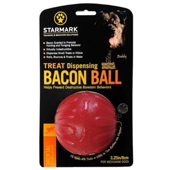 Starmark Treat Dispensing Bacon Ball  kutyajáték, MØ 8 cm kép