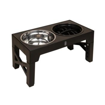 TIAKI dupla tál 4 féle magasságú állvánnyal kutyáknak 1,2 l, kb. H 44 x Sz 23 x M 8 cm kép