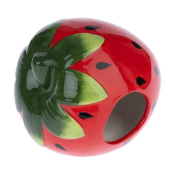 TIAKI eper kerámiaház hörcsögöknek és egereknek kisállatoknak - H 15 x Sz 15 x M 10 cm kép