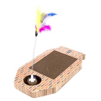 TIAKI kaparódeszka halak golyós pályával macskáknak - H 45 x Sz 25 x M 4 cm kép