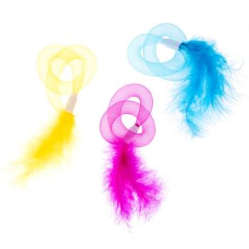 TIAKI macskajáték-szett: csövek tollakkal. 3 darabos kép