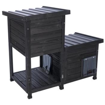 TIAKI Midnight kétszintes macskaház H 91,5 x Sz 49 x M 82,5 cm kép