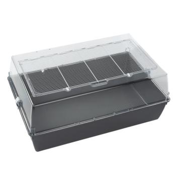 TIAKI Panorama L kisállatketrec, szürke, 71x46x31,5cm kép