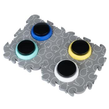 TIAKI Pet Talking Buttons "Let's Talk!" nevelési és kommunikációs segédeszköz kutyáknak, macskáknak Ø9 x 4 cm, 4 darab kép