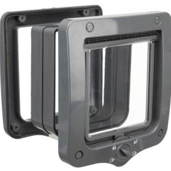 TRIXIE 4 irányú macskaajtó 20x22 cm szürke 44232 kép