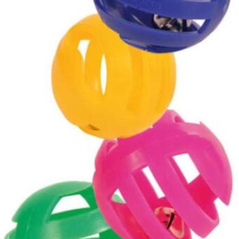 TRIXIE Színes, műanyag, csörgő labdák 4 db 4521 kép