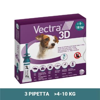 Vectra 3D rácsepegtető oldat kutyáknak 3 x 1,6 ml pipetta kistestű kutyáknak (>4 - 10 kg, zöld) kép