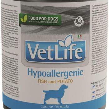 Vet Life Dog Hypoallergenic Fish & Potato konzerv 300 g kép