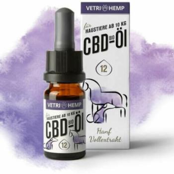 Vetrihemp Bio CBD olaj kutyáknak 10kg felett 12% 10 ml kép