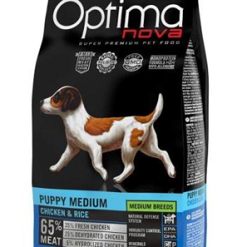 Visán Optimanova Dog Puppy Medium Chicken & Rice 12 kg kép