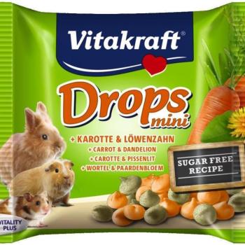 Vitakraft Mini Drops jutalomfalat sárgarépával és gyermekláncfűvel 40 g kép