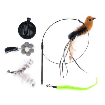 zooplus Basics 4 in 1 interaktív macskajáték- 95 cm, 4 játék 15 cm kép