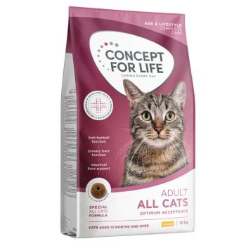 10kg All Cats Concept for Life Adult száraz macskatáp új receptúrával kép