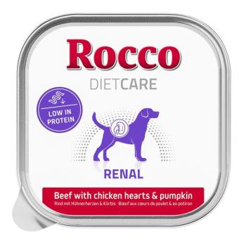 10x150g Rocco Diet Care Renal marha, csirkeszív & tök tálcás nedves kutyatáp kép