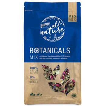 120g Bunny All Nature Botanicals Mid Mix kék búzavirág virág & echinacea kisállat snack kép