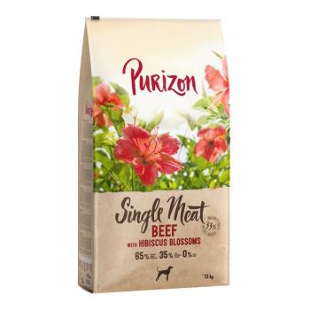 12kg Purizon Single Meat marha & hibiszkuszvirág száraz kutyatáp kép
