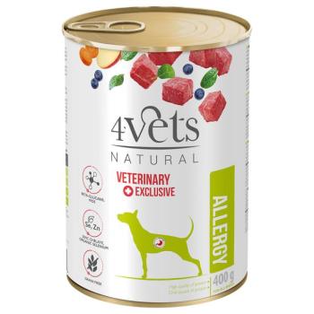 12x400g 4Vets Natural Allergy nedves kutyatáp kép