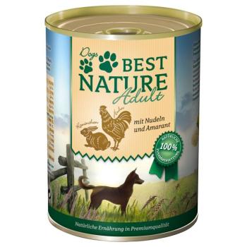 12x400g Best Nature Dog Adult Nyúl, csirke & tészta nedves kutyatáp kép