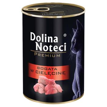 12x400g Dolina Noteci Premium nedves macskatáp - Borjúban gazdag kép