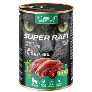 12x400g Super Rafi Sterilised Cat Liba & pulykamáj nedves macskatáp kép