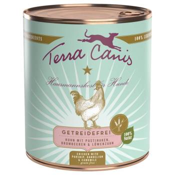 12x800g Terra Canis Gabonamentes Csirke nedves kutyatáp MIx: vad & csirke kép