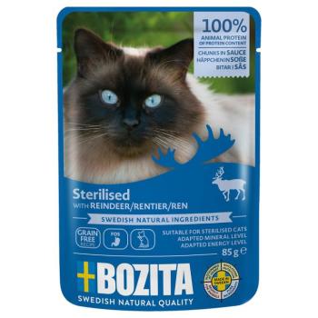 12x85g Bozita Sterilised rénszarvasfalatok szószban nedves macskatáp kép
