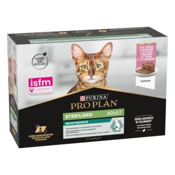 12x85g PURINA PRO PLAN Cat Sterilised Maintenance lazac nedves macskatáp kép