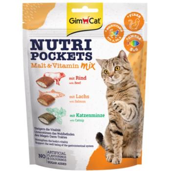150g GimCat Nutri Pockets maláta & vitaminmix macskasnack kép