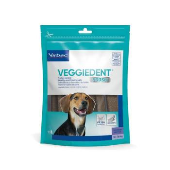 15x26g (M méret) Virbac VEGGIEDENT Fresh - közepes testsúlyú kutyáknak (10-30 kg) kép