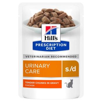 24x 85g Hill's Prescription Diet s/d Urinary Care csirke macskatáp kép