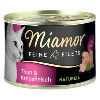 24x156g Miamor Naturelle Fine Filets nedves macskatáp - Tonhal & rákhús kép