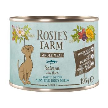 24x195g Rosie's Farm Single Meat Adult Hal & rizs nedves kutyatáp kép