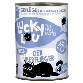 24x400g Lucky Lou Sterilized szárnyas nedves macskatáp kép