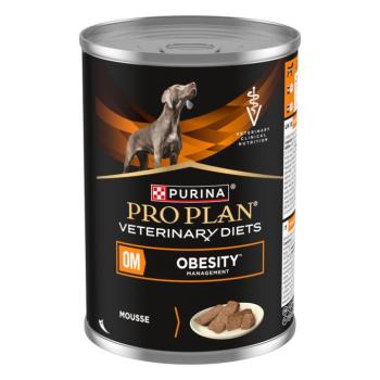24x400g PURINA PRO PLAN Veterinary Diets Canine Mousse OM Obesity nedves kutyatáp kép